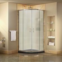 Dreamline Showers DL-6702-89-01FR - DreamLine Prime 36 in. D x 36 in. W x 74 3/4 in. H Frosted Framed Sliding Shower Enclosure in Chro