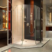 Dreamline Showers DL-6050-22-04 - DreamLine Prism Lux 36 in. D x 36 in. W x 74 3/4 in. H Hinged Shower Enclosure in Brushed Nickel,