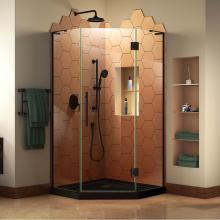 Dreamline Showers DL-6061-88-09 - DreamLine Prism Plus 38 in. D x 38 in. W x 74 3/4 in. H Hinged Shower Enclosure in Satin Black wit