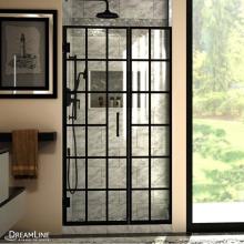 Dreamline Showers SHDR-2440720-89 - DreamLine Unidoor Toulon 40-40 1/2 in. W x 72 in. H Frameless Hinged Shower Door in Satin Black