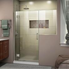 Dreamline Showers D1253034-04 - DreamLine Unidoor-X 61-61 1/2 in. W x 72 in. H Frameless Hinged Shower Door in Brushed Nickel