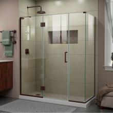 Dreamline Showers E3261430L-06 - DreamLine Unidoor-X 64 in. W x 30 3/8 in. D x 72 in. H Frameless Hinged Shower Enclosure in Oil Ru