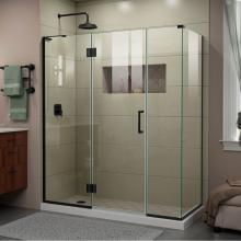 Dreamline Showers E3261430L-09 - DreamLine Unidoor-X 64 in. W x 30 3/8 in. D x 72 in. H Frameless Hinged Shower Enclosure in Satin