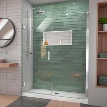 Dreamline Showers SHDR-2053723-01 - DreamLine Unidoor-LS 53-54 in. W x 72 in. H Frameless Hinged Shower Door in Chrome