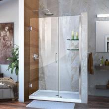 Dreamline Showers SHDR-20457210S-01 - DreamLine Unidoor 45-46 in. W x 72 in. H Frameless Hinged Shower Door with Shelves in Chrome