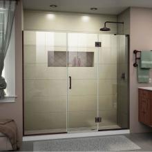 Dreamline Showers D3251472R-06 - DreamLine Unidoor-X 63-63 1/2 in. W x 72 in. H Frameless Hinged Shower Door in Oil Rubbed Bronze