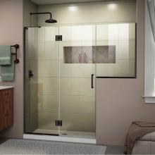 Dreamline Showers D3232436L-06 - DreamLine Unidoor-X 71-71 1/2 in. W x 72 in. H Frameless Hinged Shower Door in Oil Rubbed Bronze
