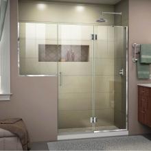 Dreamline Showers D3232434R-01 - DreamLine Unidoor-X 71-71 1/2 in. W x 72 in. H Frameless Hinged Shower Door in Chrome