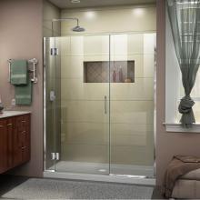 Dreamline Showers D12814572-01 - DreamLine Unidoor-X 48 1/2-49 in. W x 72 in. H Frameless Hinged Shower Door in Chrome
