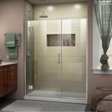 Dreamline Showers D12714572-04 - DreamLine Unidoor-X 47 1/2-48 in. W x 72 in. H Frameless Hinged Shower Door in Brushed Nickel