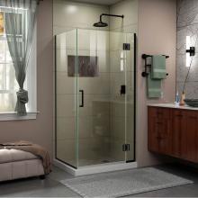 Dreamline Showers E12334-09 - DreamLine Unidoor-X 29 3/8 in. W x 34 in. D x 72 in. H Frameless Hinged Shower Enclosure in Satin