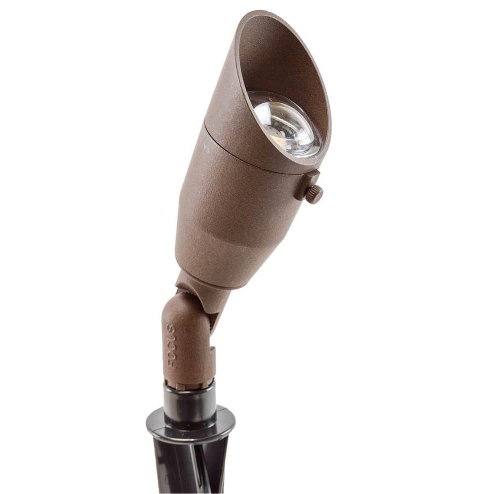 7W LED MR16 36 Degrees FL, CAST ALUM BULLET, CVX LENS, WEA