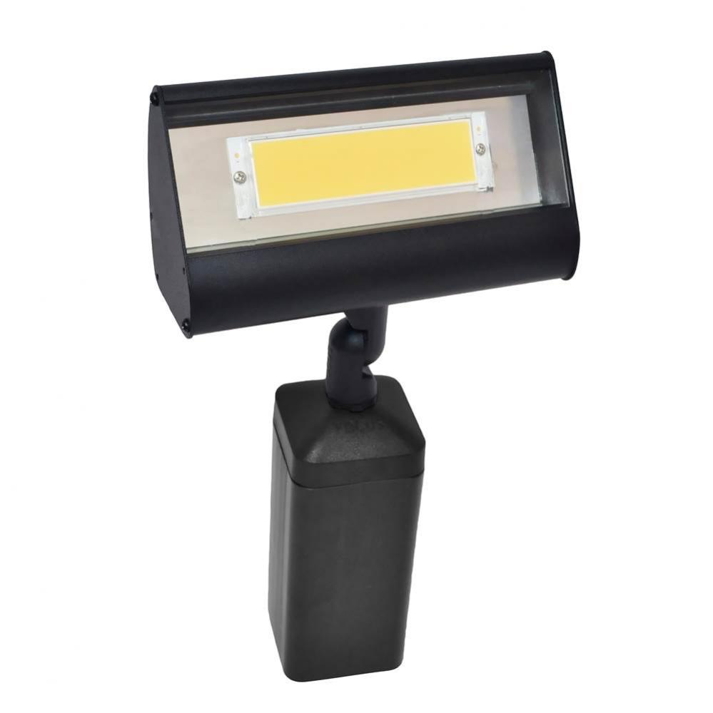 8W 120V LED PANEL 3000K, EXTRUDED ALUM FLOOD, BLACK