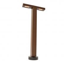 Focus Industries PL25LEDPBAR - 2X 4W LEDP 12V, EXTRUDED BRASS T-SHAPE, GLASS LENS, ACID