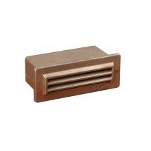 Focus Industries SL08T10BRS - NO LAMP 120V, CAST BRASS, 3 LOUVER BRICK