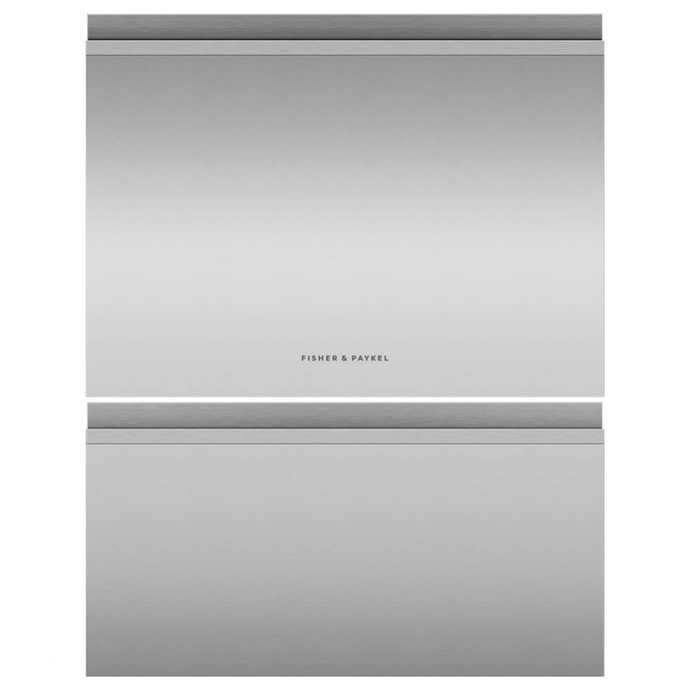 Stainless Accessory Doors for Double, Tall, Panel Ready, Recessed Handle