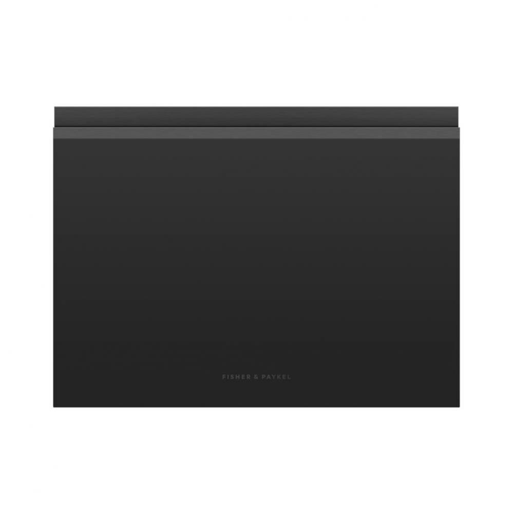 Matte Black Glass Doors for Single, Tall, Panel Ready, Recessed Handle