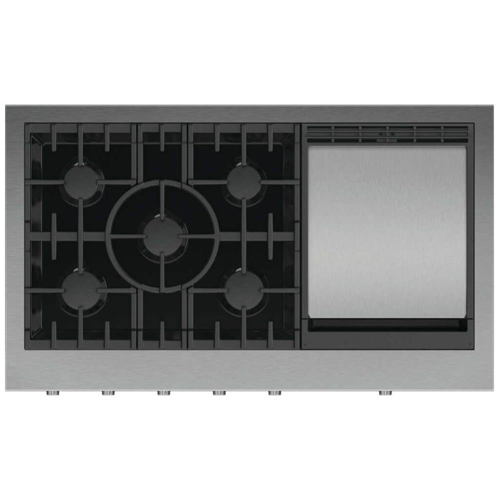 48 Inch Rangetop, 5 Burners with Griddle, LPG