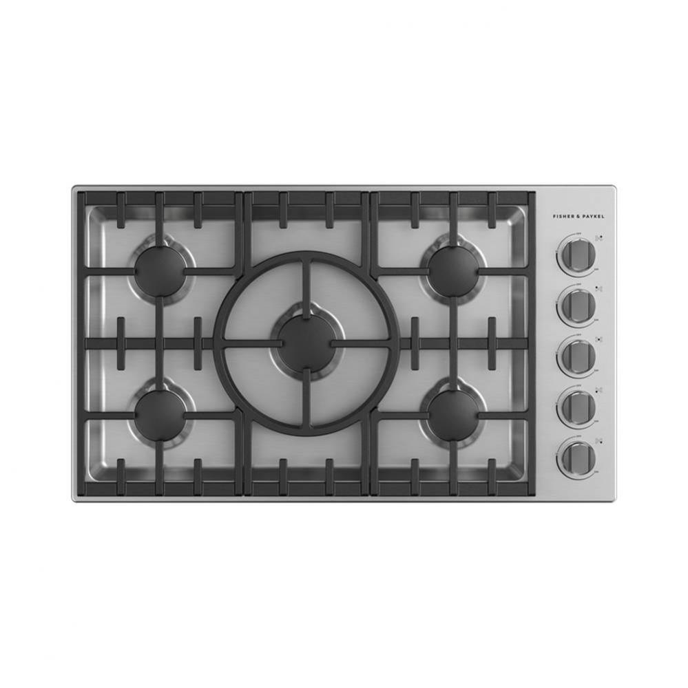 36' Drop-in Cooktop, 5 Burner with Halo Dials, LPG