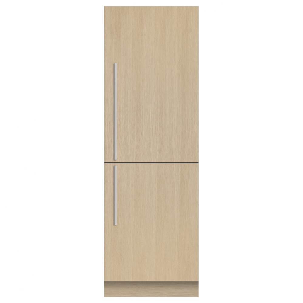 24'' Bottom Mount Refrigerator Freezer, 74'' H, 10.6 cu ft, Panel Ready, Ice &