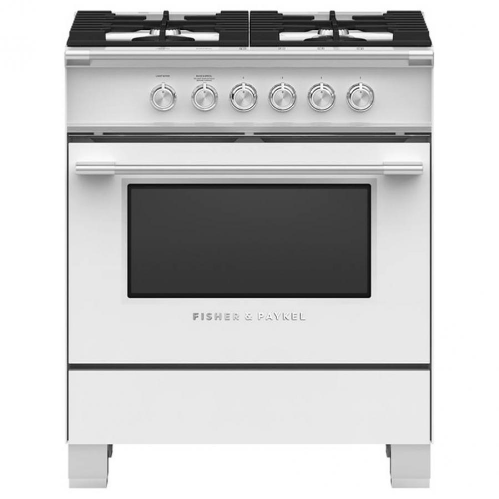 30'' Range, 4 Burners, White