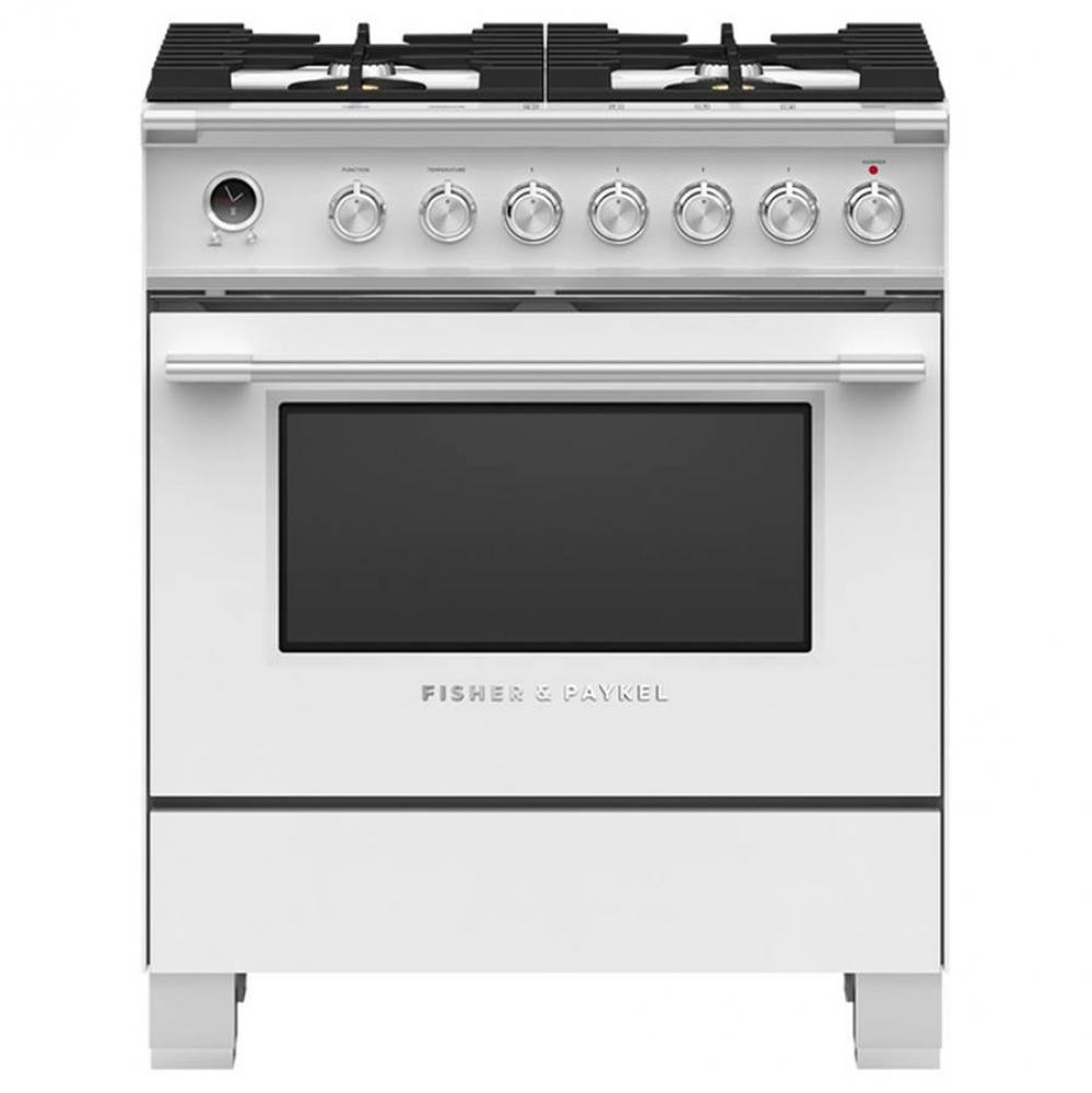 30'' Range, 4 Burners, Self-cleaning, White
