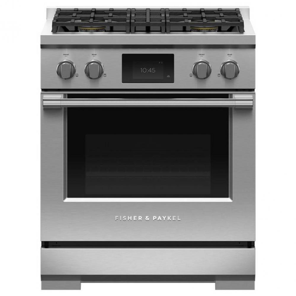 30' Range, 4 Burners, Self-cleaning, Natural Gas