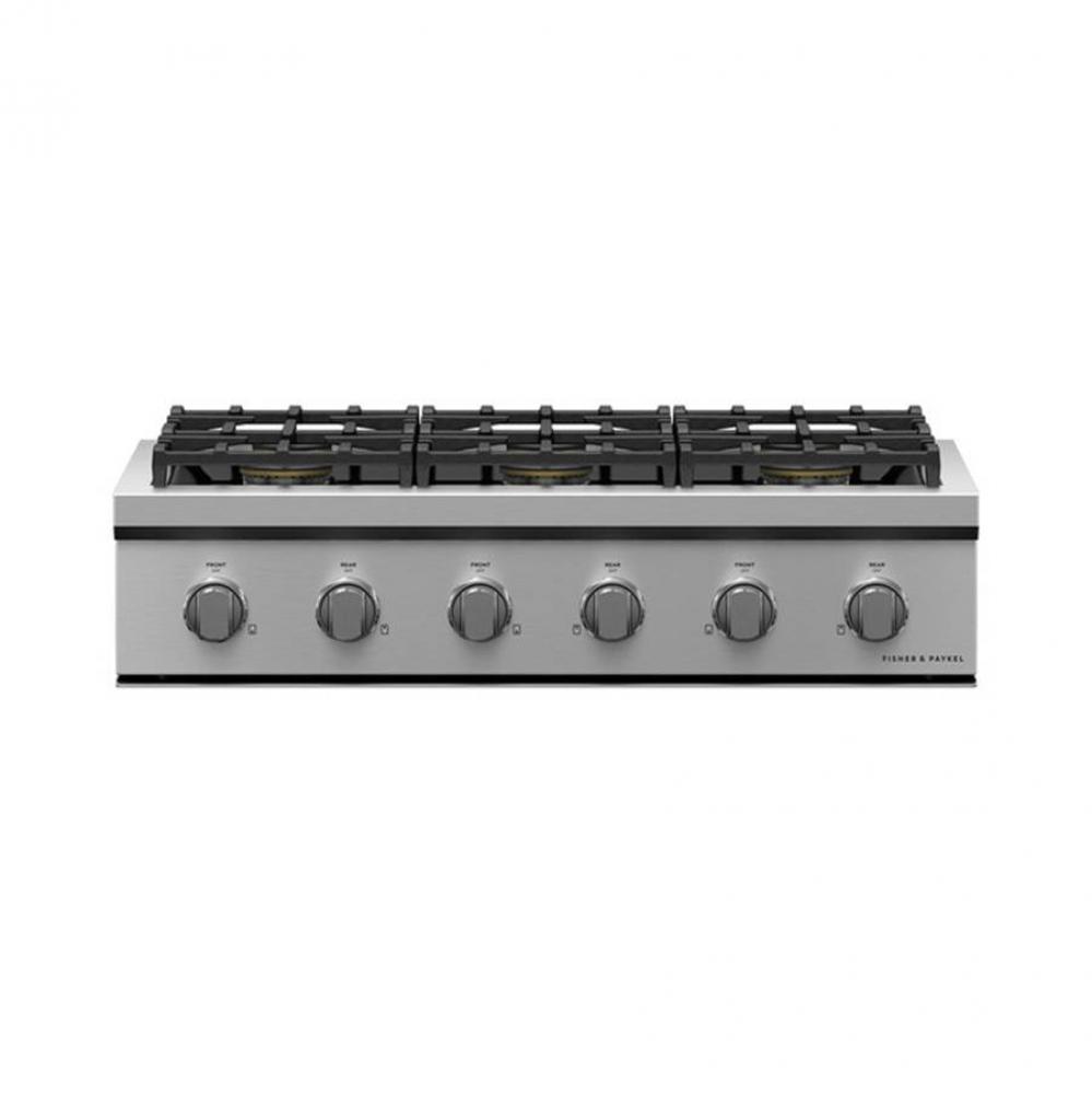 36'' Rangetop, 6 Burners, Natural Gas
