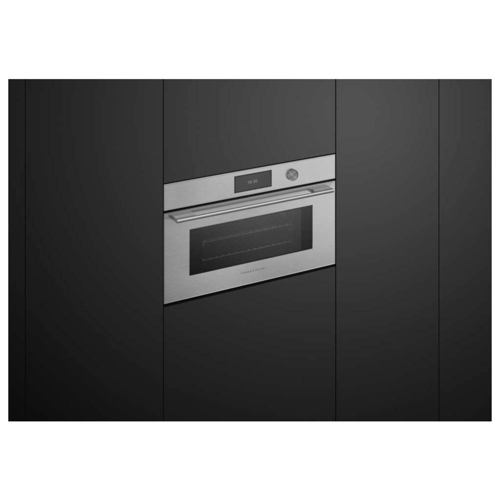 30 Inch Combination Steam Oven, 6.8 Inch Touchscreen w/Dial - Compact - Contemporary Brushed Silve