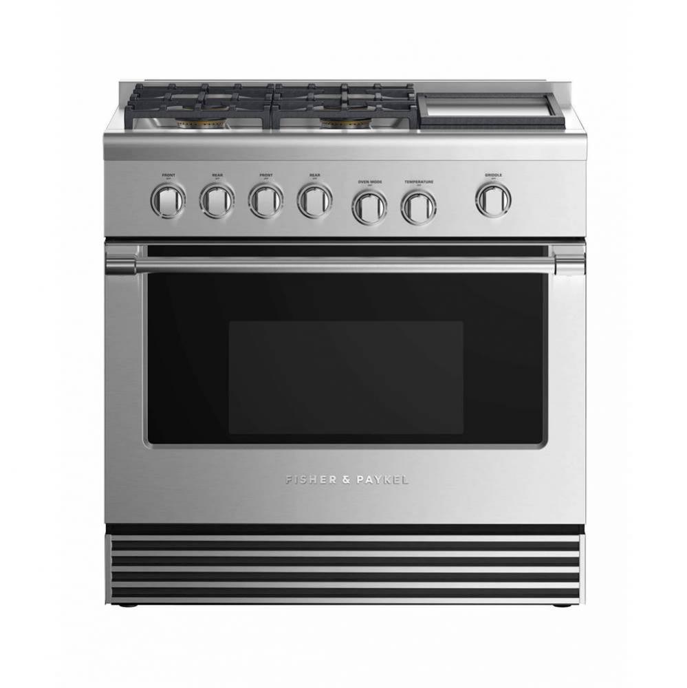 Dual Fuel Range , 4 Burners with Griddle