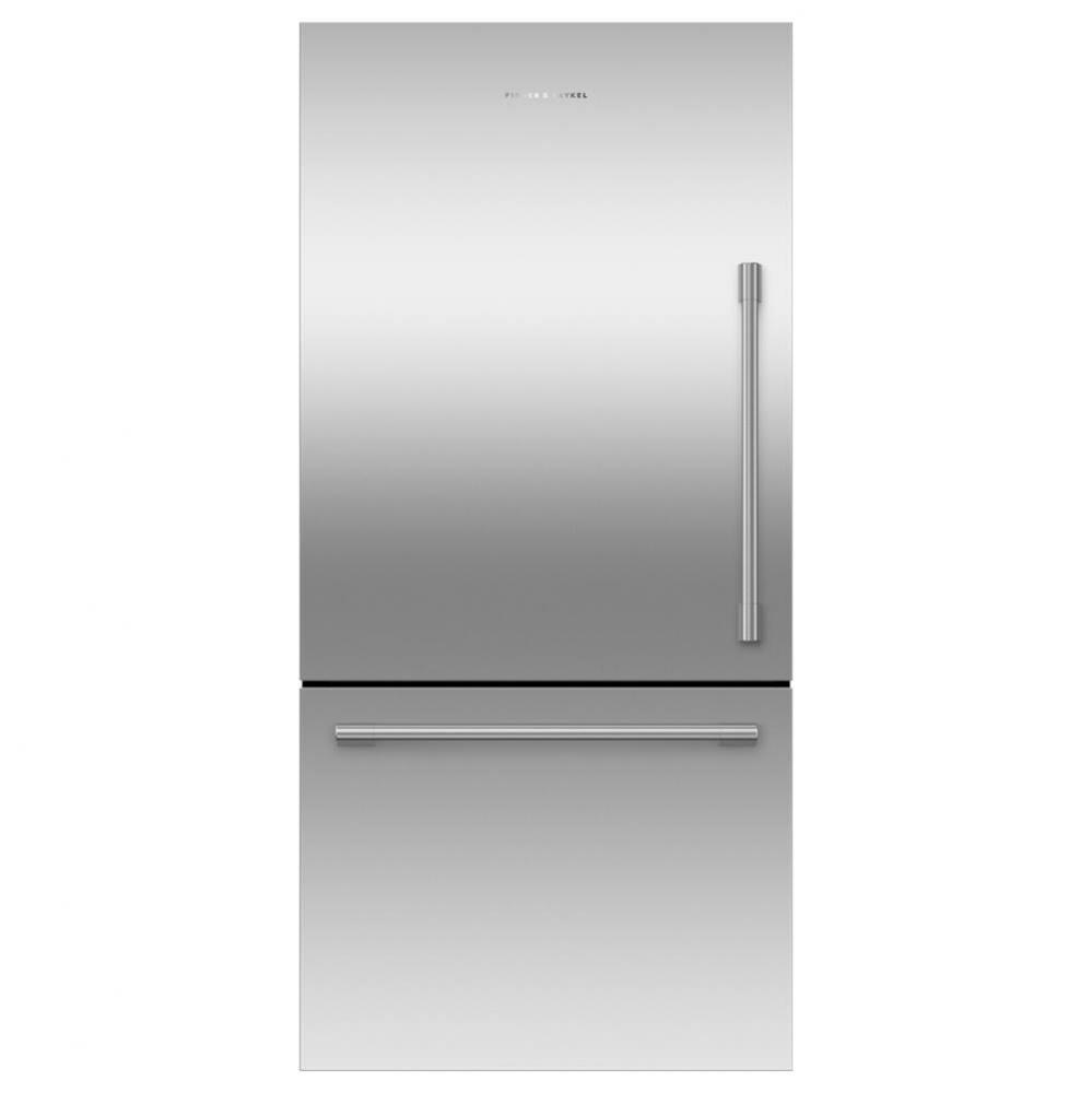 32'' Bottom Mount Refrigerator Freezer, Stainless Steel, 17.1 cu ft, Ice Only, Counter D