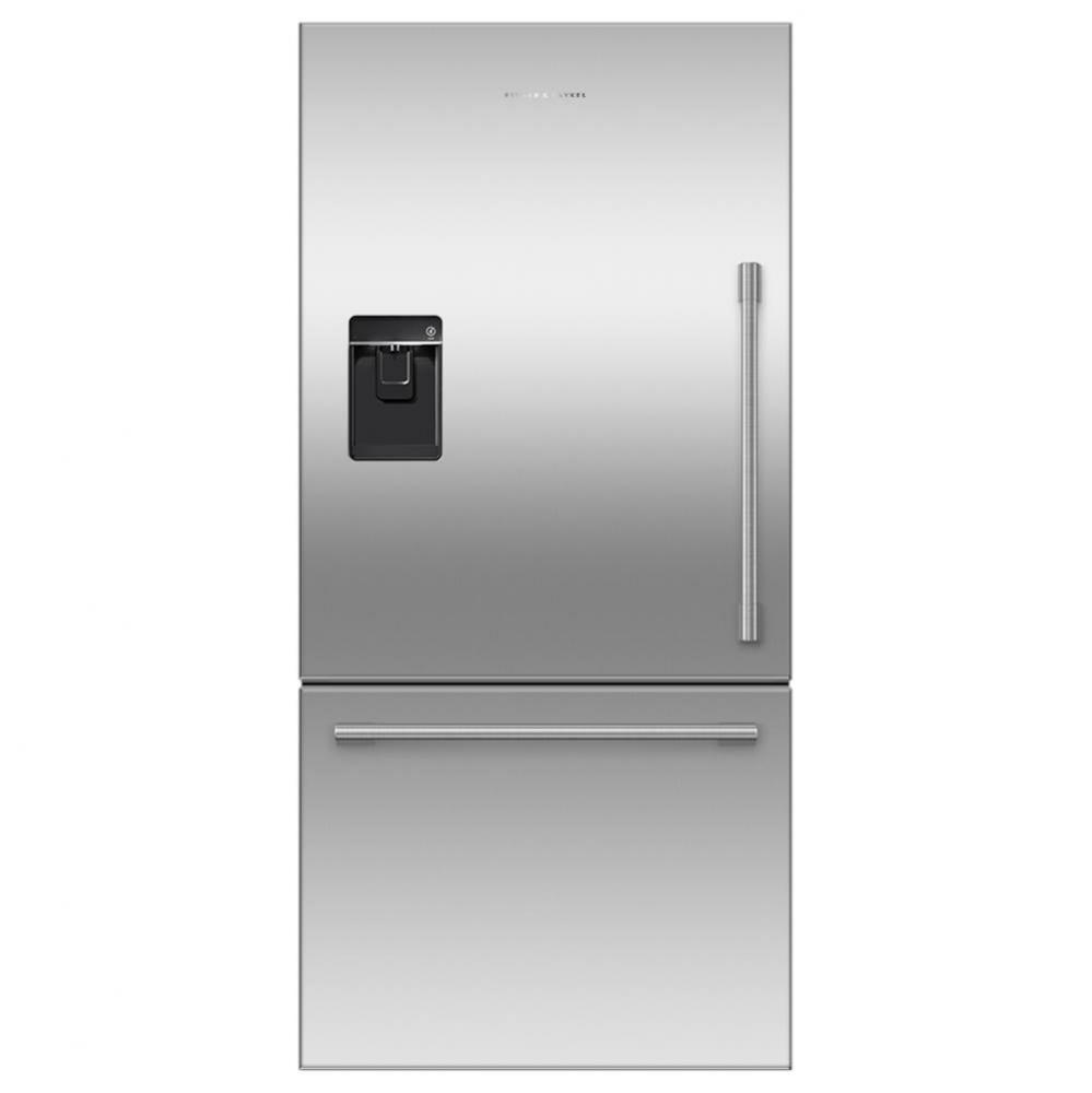 32'' Bottom Mount Refrigerator Freezer, Stainless Steel, 17.1 cu ft, Ice & External
