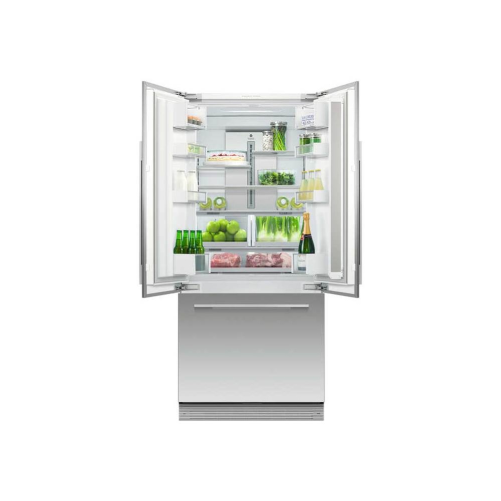 32 Inch French Door Refrigerator Freezer, 72 Inch H, 14.7 cu ft, F&P Stainless Panel Req, Ice