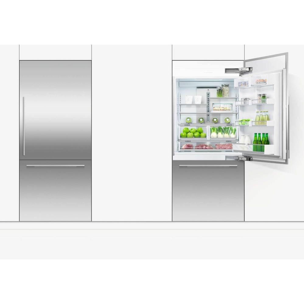 36 Inch Bottom Mount Refrigerator Freezer, 80 Inch H, 16.8 cu ft, Panel Ready, Ice Only, Right Hin