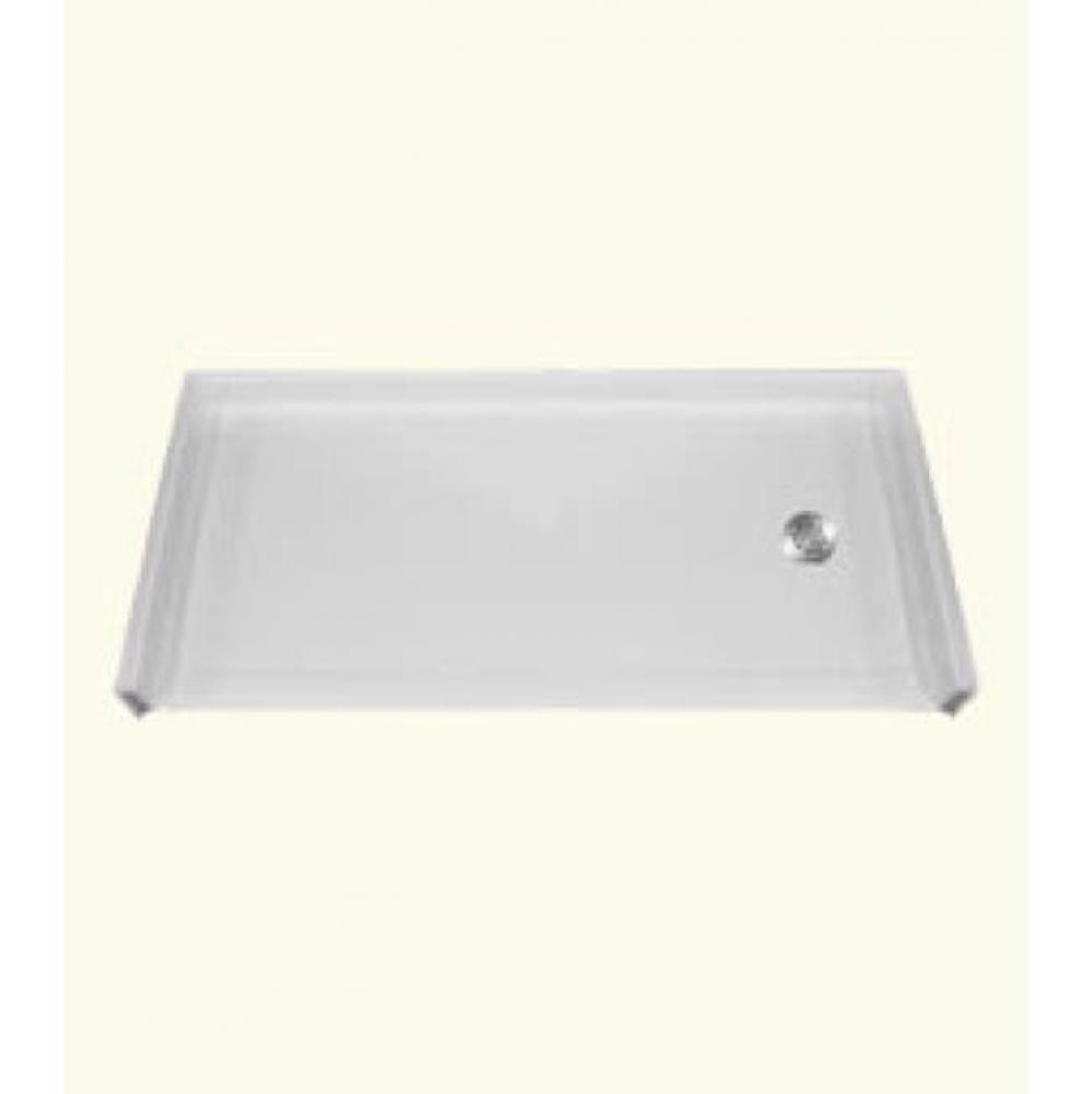 RBSP 54x36'' Barrier-free shower pan. White. Left drain.