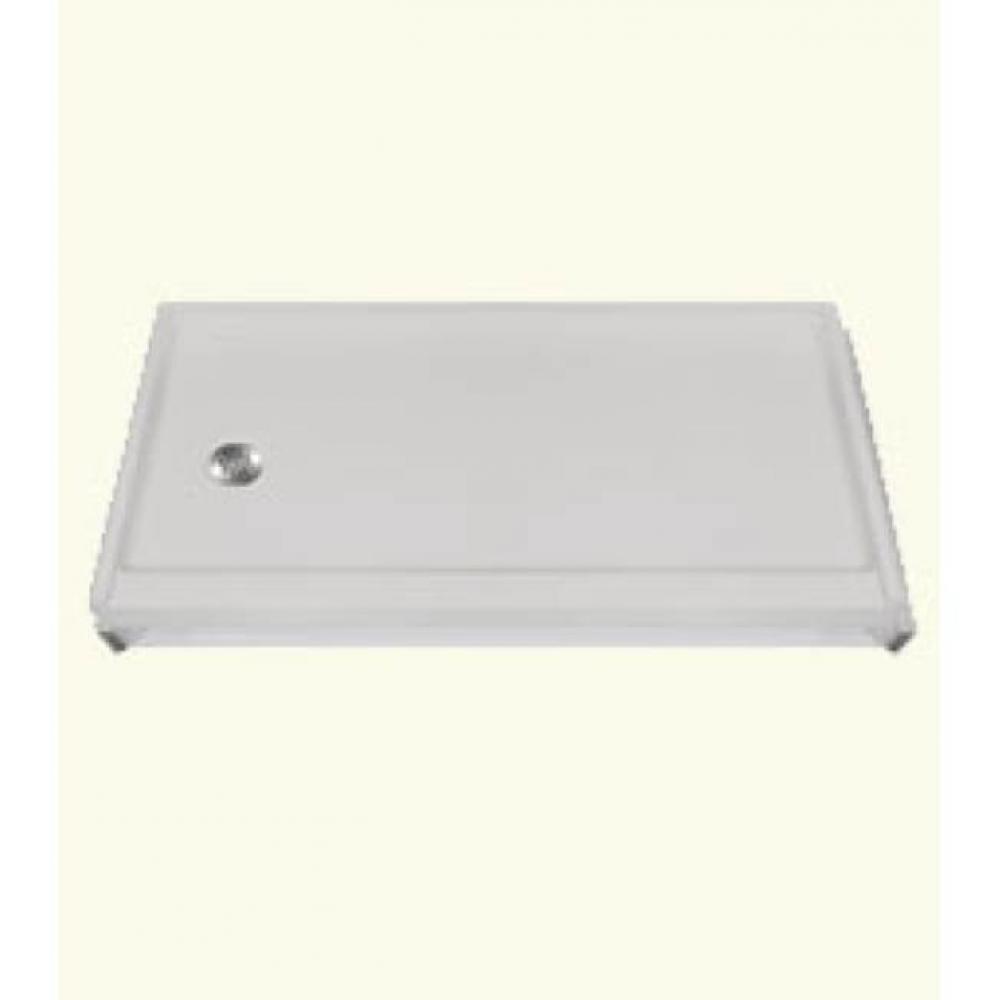 RBSP 60x33'' Low threshold shower pan. White. Left drain.