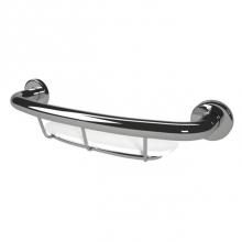 Health at Home HH-2050PS - Shampoo Shelf w/Grab Bar. Polished Stainless.