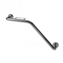 Health at Home HH-2060RHPS - Right Hand Grab Bar/Soap Basket. Polished Stainless.