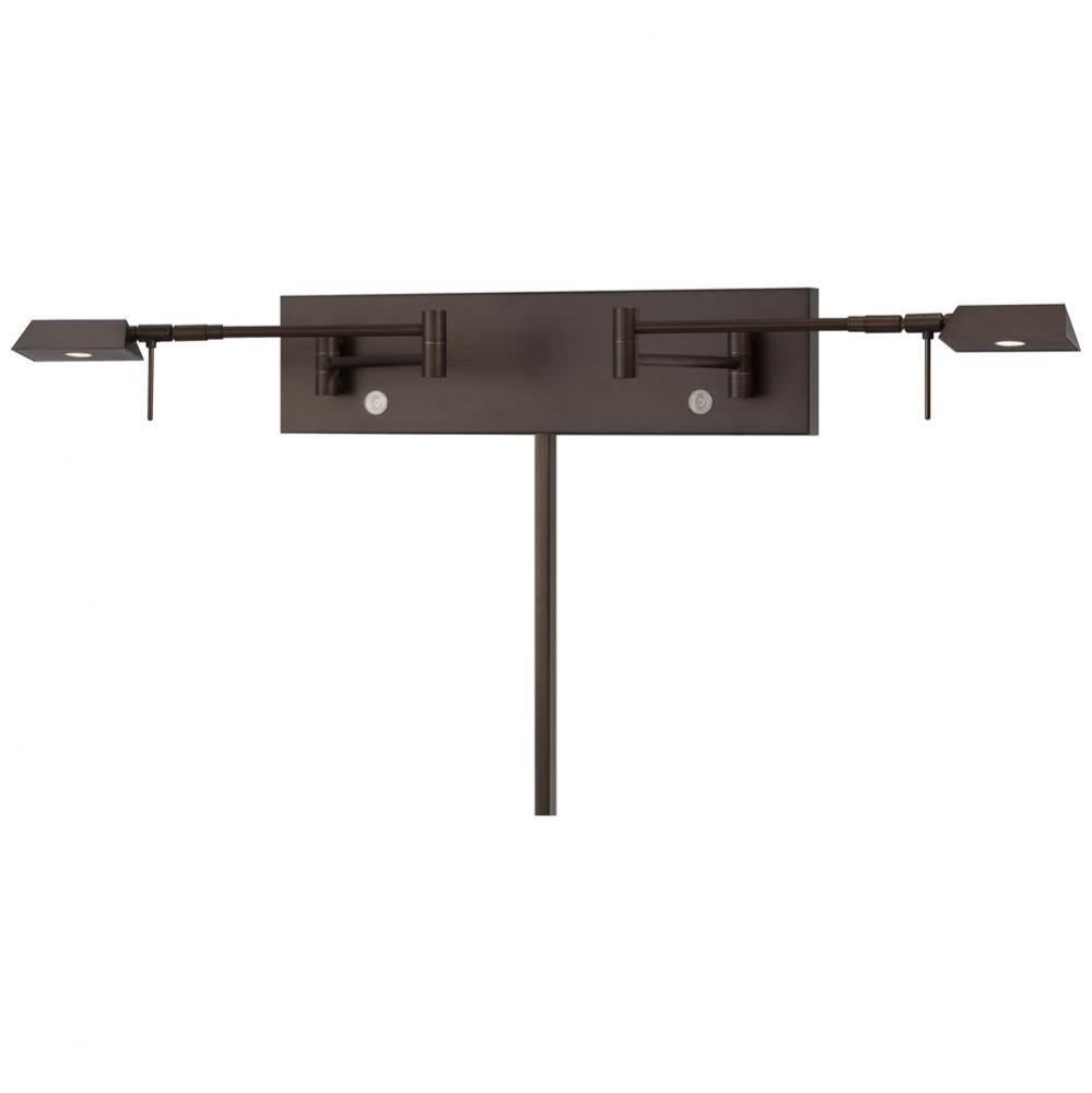 George''S Reading Room? - 2 Light Led Swing Arm Wall