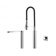KWC Canada 10.652.132.000 - Ono Tlp Highflex Pro Swivel Spout Wall Control Chrome