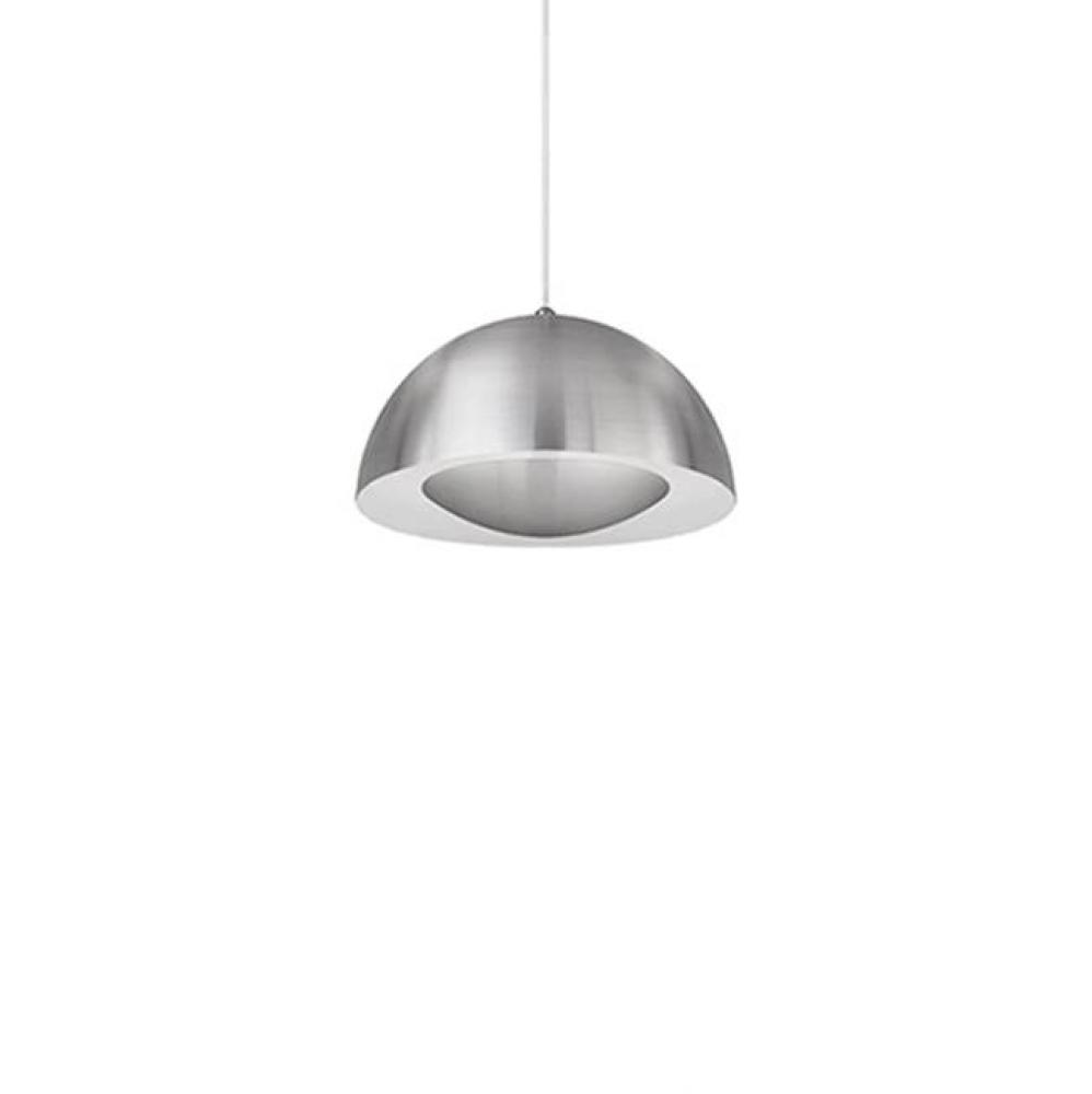 Single Lamp Led Pendant With Brushed Nickel Dome Shade Available In Three Different