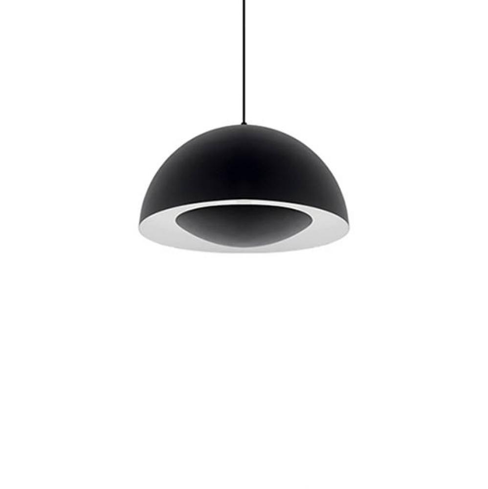 Single Lamp Led Pendant With Black Dome Shade Available In Three Different