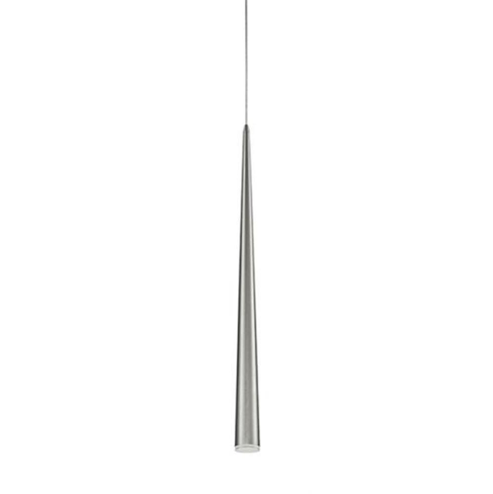 Single Led Pendant, Sleek Conical Shape With Clear Acrylic Diffuser, Canopy And Metal