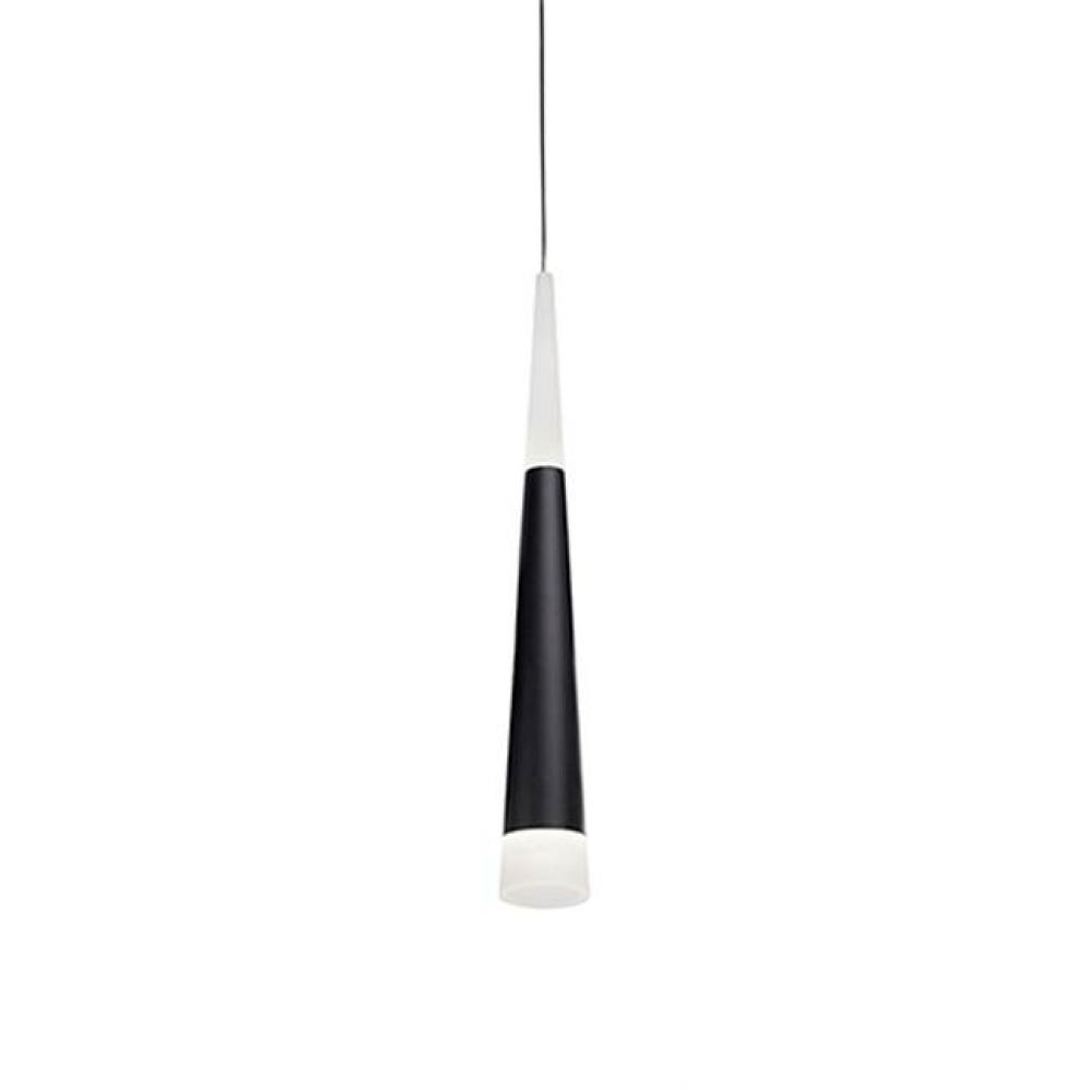 Single Led Lamp Pendant, Slender Cone-Shaped Cylinder With Acrylic Top And Bottom Of Cone Which