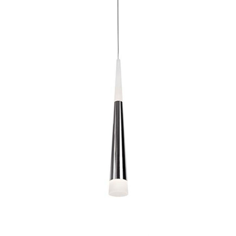 Single Led Lamp Pendant, Slender Cone-Shaped Cylinder With Acrylic Top And Bottom Of Cone Which