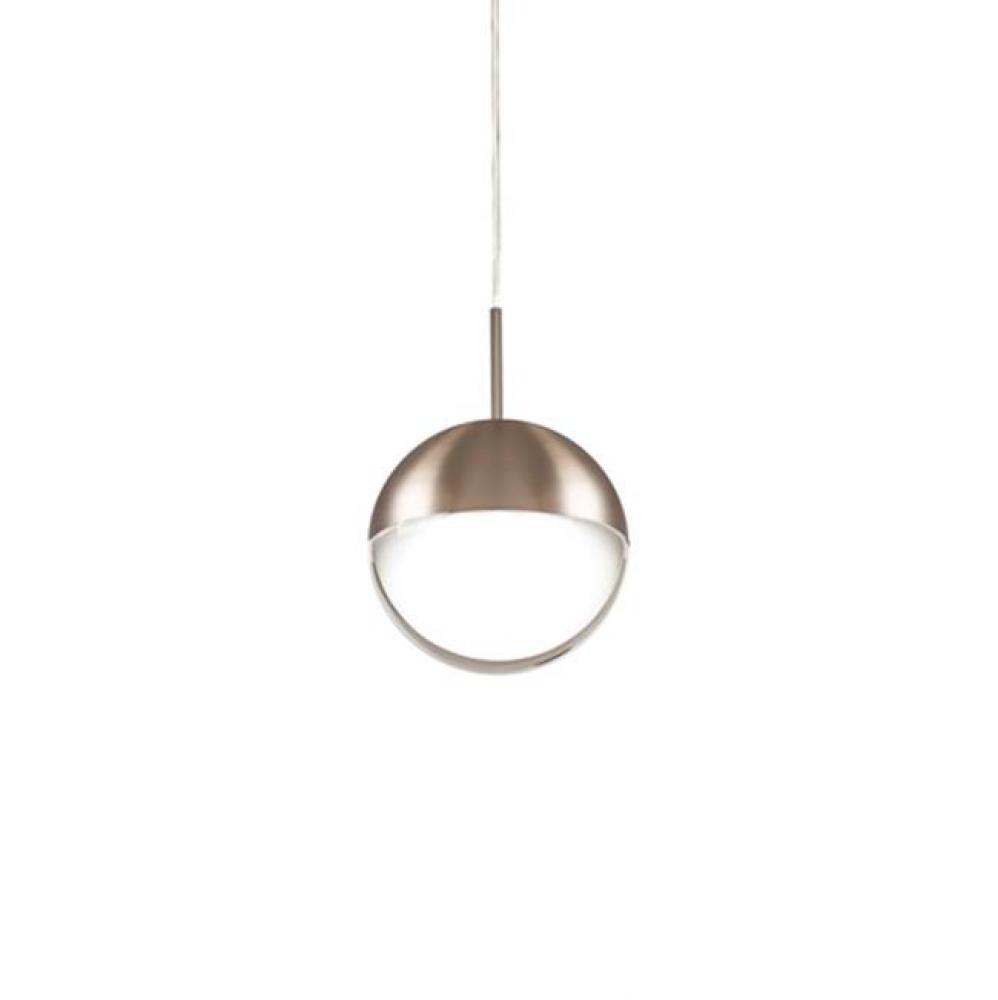 Single Led Lamp Pendant, Stunning Sphere Shape Design With Vintage Brass Metal Details Covering
