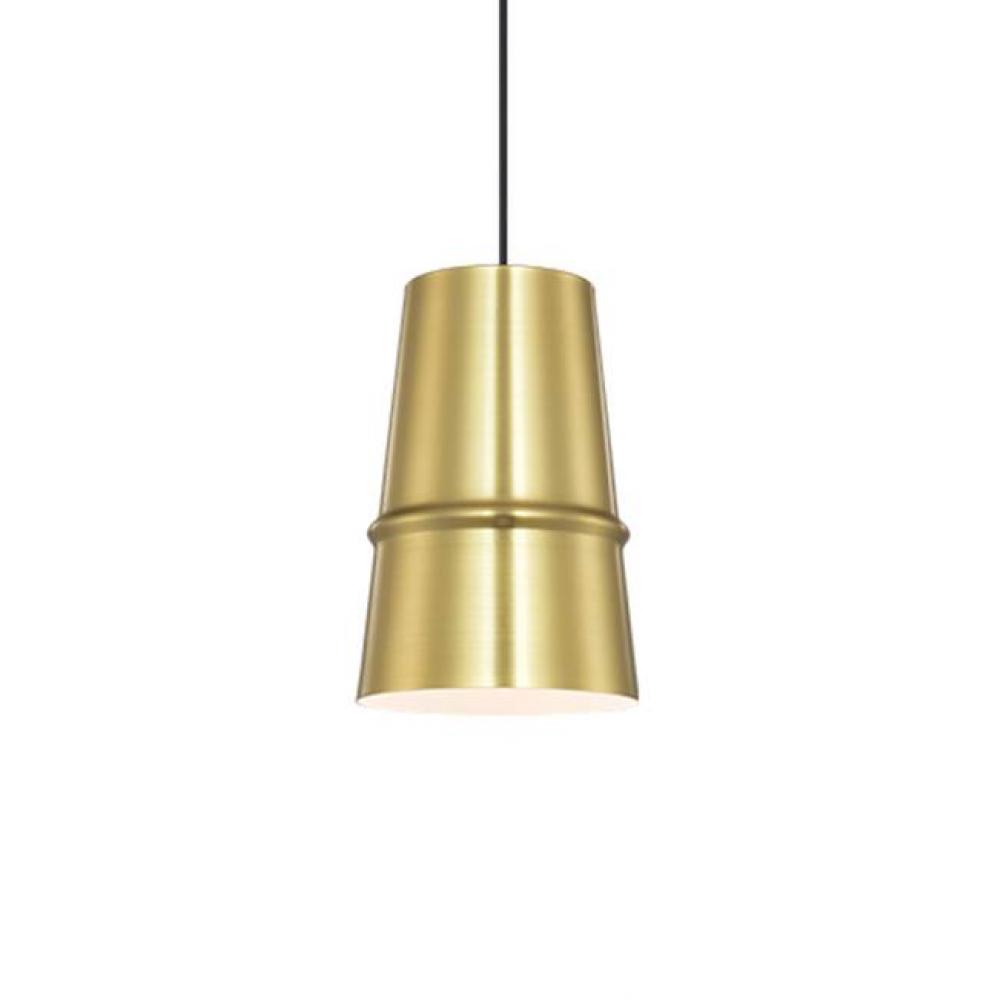 Single Lamp Pendant With Conical Aluminum Shade Showcasing Powder-Coated Finishes Against A Matte