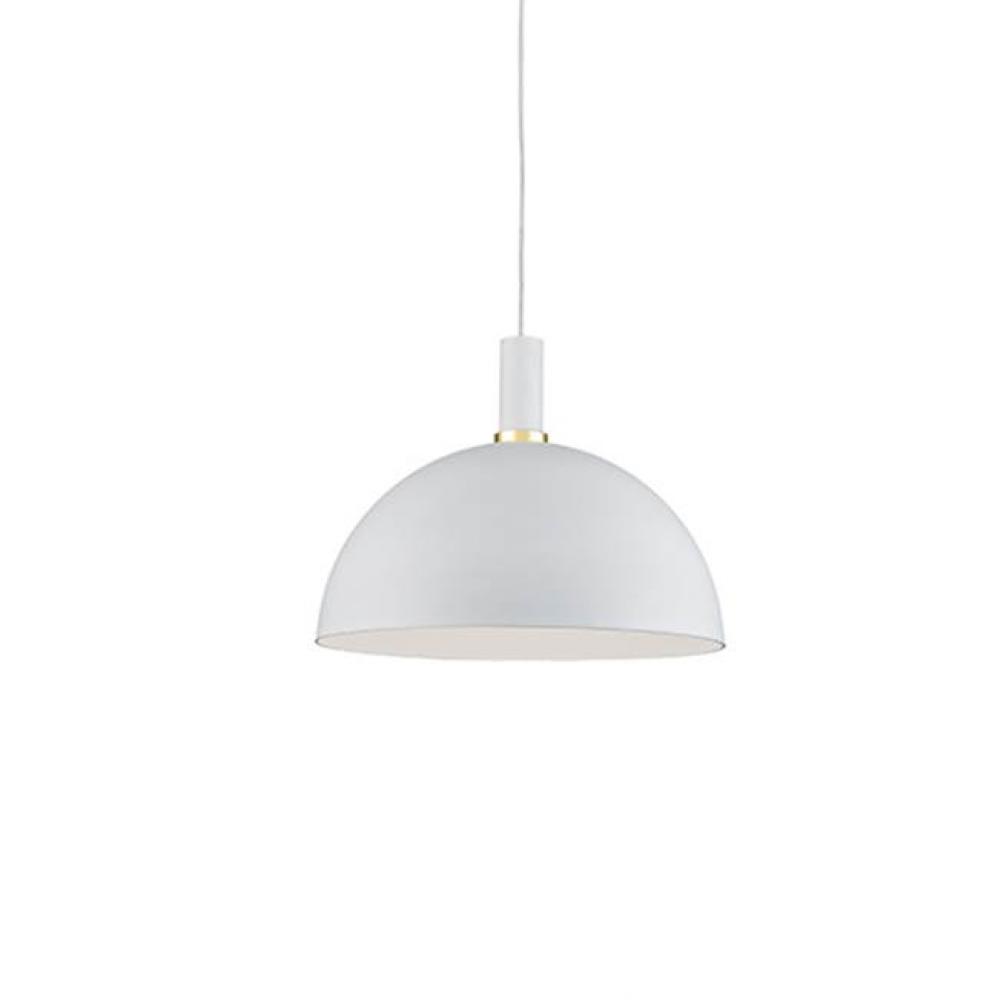 Single Lamp Pendant WithAluminum Dome ShadeShowcasing Powder-Coated OrPlated Finishes With Metal
