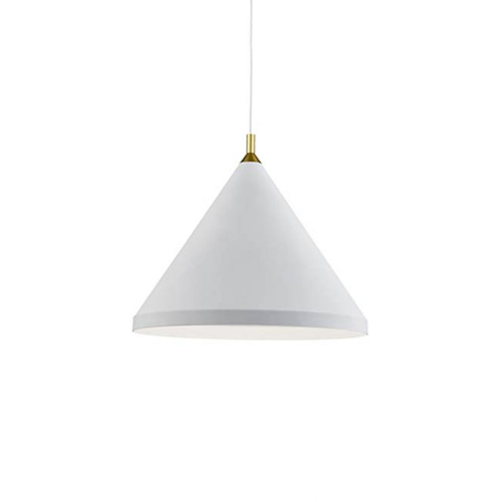 Single Lamp Pendant With ConicalAluminum Shade With FinePowder-Coated Or Plated FinishesWith
