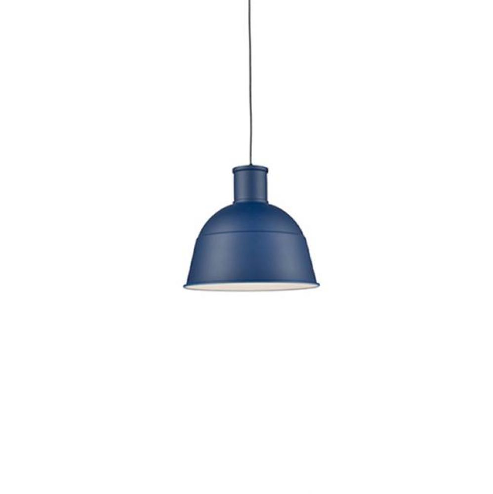 Single Lamp Pendant WithAluminum Dome ShadeShowcasing Powder-CoatedFinishes. Exterior Shade